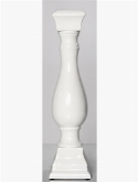 Fiberstone glossy white, candle holder frosty  burobloemen