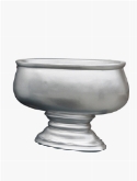 Pot & vaas flat vase silver  burobloemen