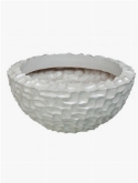 Foto van Pot & vaas shell shapes vase white pearl via burobloemen