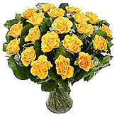 Foto van Bloemen boeket van gele rozen via burobloemen