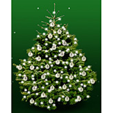 Kerstboom nordmann 150cm met kerstballen zilver mat  burobloemen